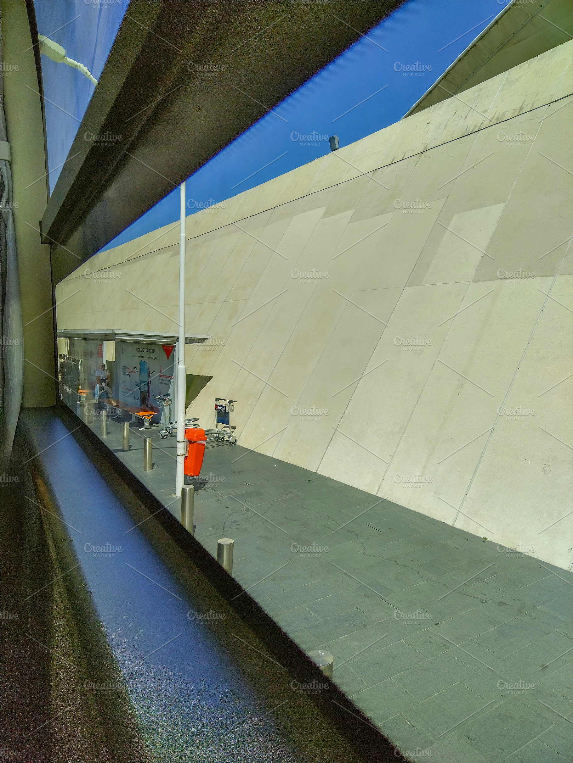 Modern architectural structure with angular design, an Architecture Photo by DanFLCreativo