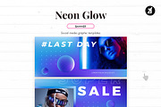 Neon glow social media graphic, a Social Media Template by Chanut is industries (Thumbnail 9 of 11)
