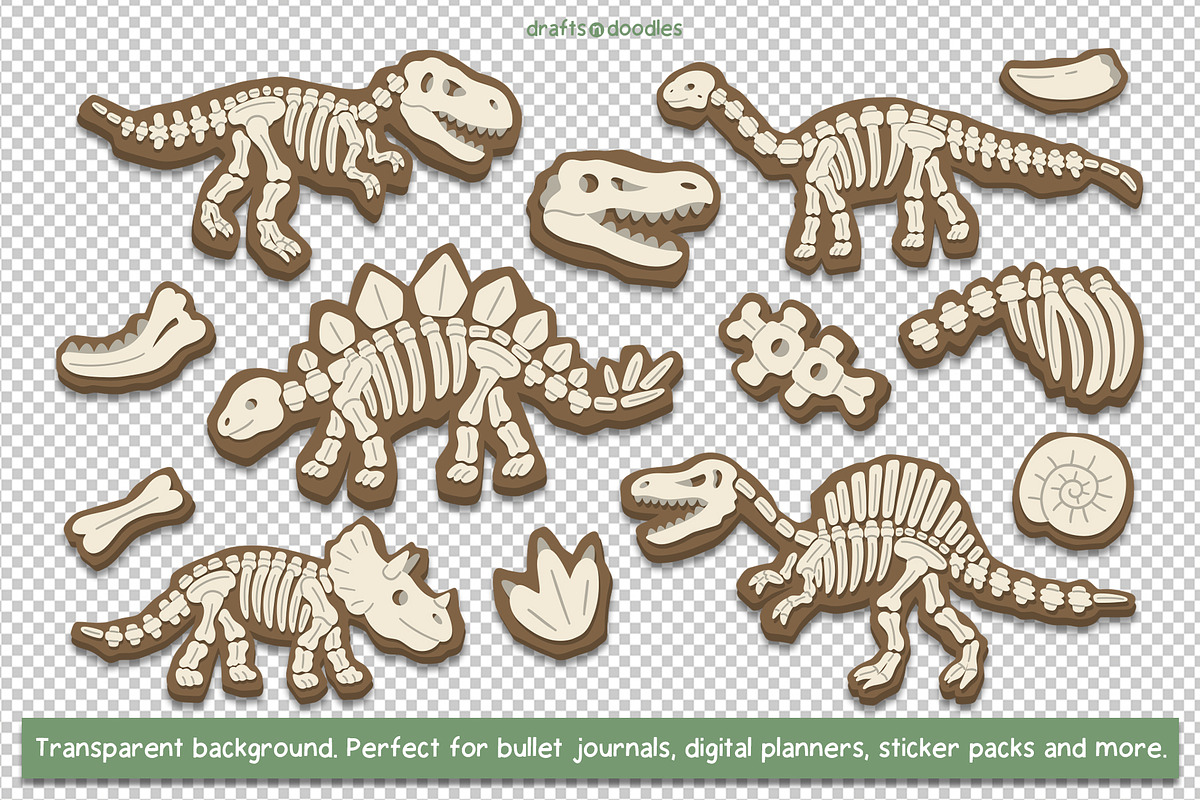 Dinosaur Days Clipart and Patterns, a Pattern Graphic by Drafts n Doodles (Photo 11 of 20)