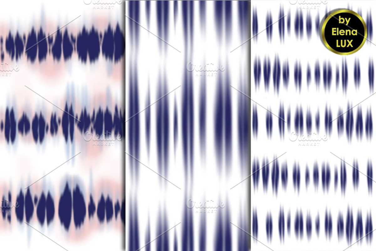 Tie Dye Seamless Set, a Pattern Graphic by Elena Lux (Photo 2 of 3)