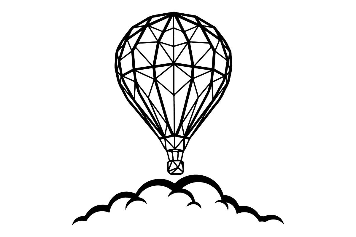 Hot Air Balloon Silhouette Bundle, an Object Illustration by Gaye Art (Photo 27 of 31)