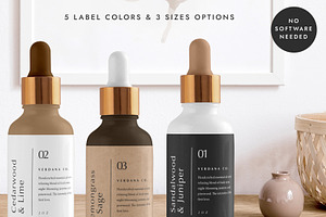 Canva Dropper Bottle Label LA006, a Stationery Template by Draca Design Co