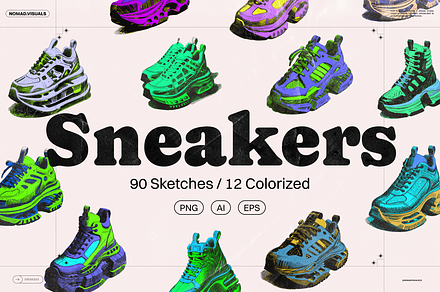 Sneakers Shoes Sketches