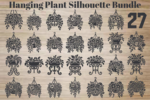 Hanging Plant Silhouette Bundle