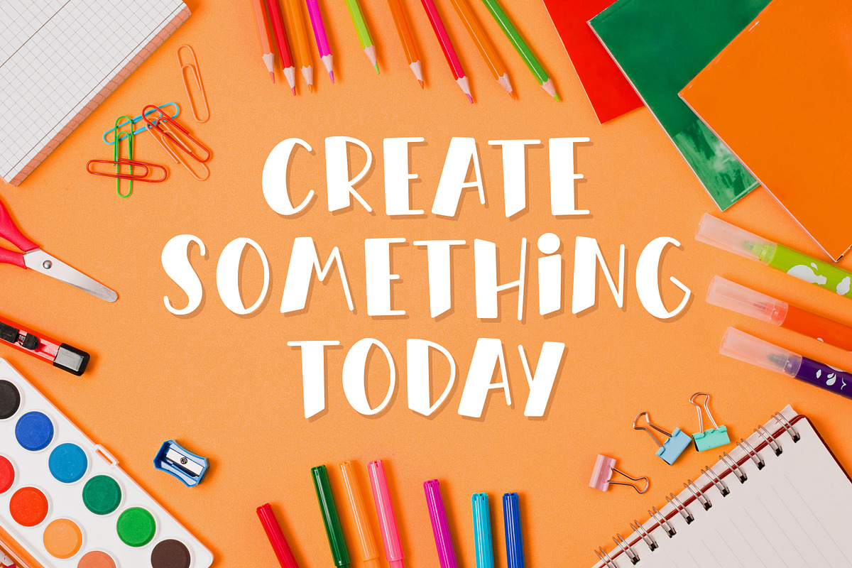Orange Milk - Simple & Playful Font, a Sans Serif Font by Almarkhatype (Photo 7 of 10)