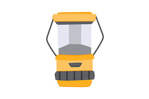 Lantern Camping Lamp Cartoon Vector