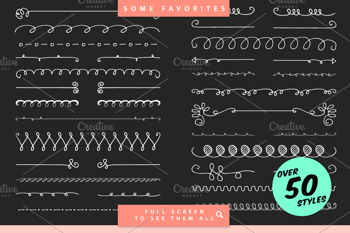 Curls Swirls + Squiggles Brushes preview 2