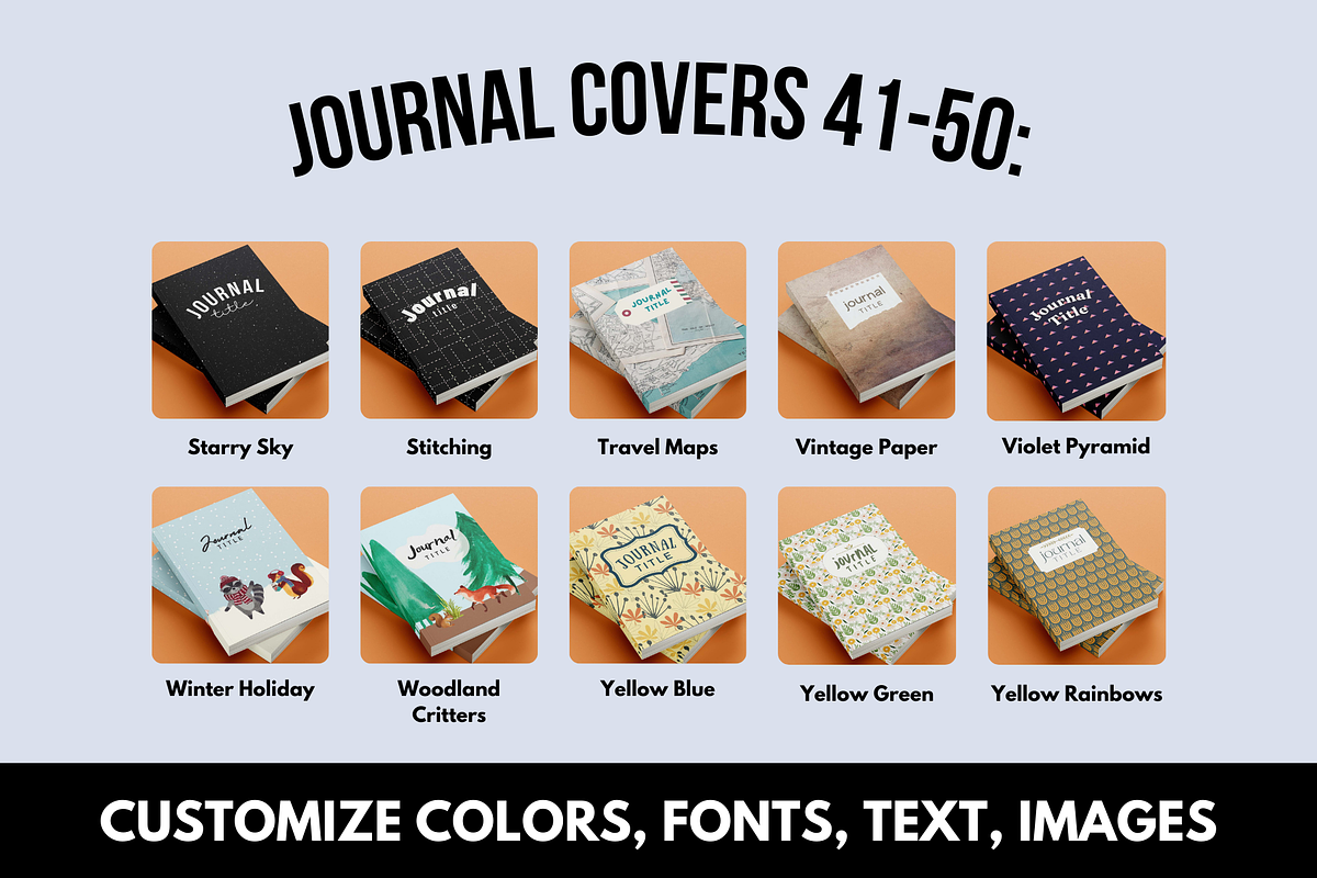 KDP 50 Journal Cover Bundle Canva, a Magazine Template by Self Publishing Magic (Photo 8 of 8)