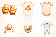 Halloween Baby Shower Clipart, an Illustration by CrexoraLab (Thumbnail 1 of 5)