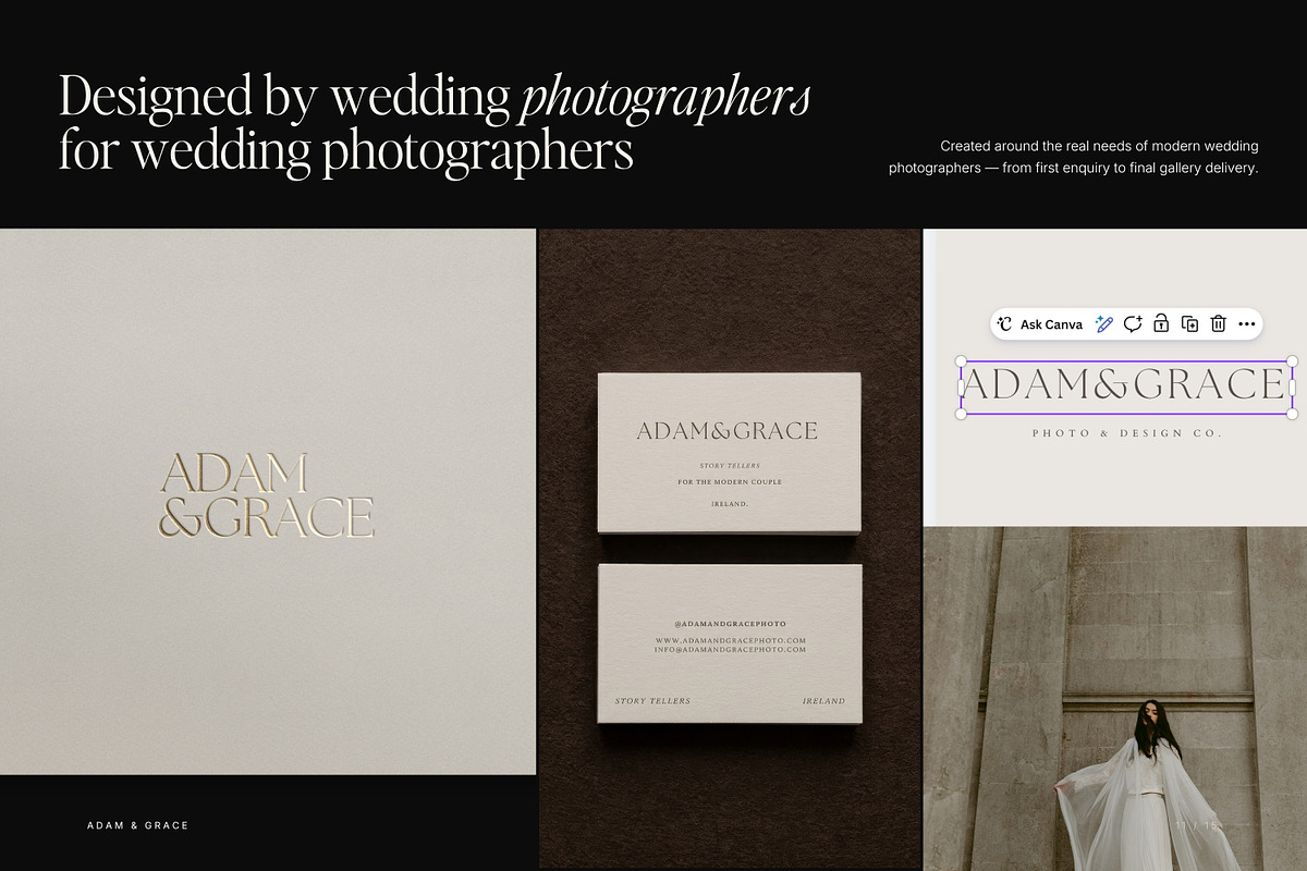 Wedding Photography Branding Kit, a Marketing Template by Adam and Grace (Photo 12 of 16)
