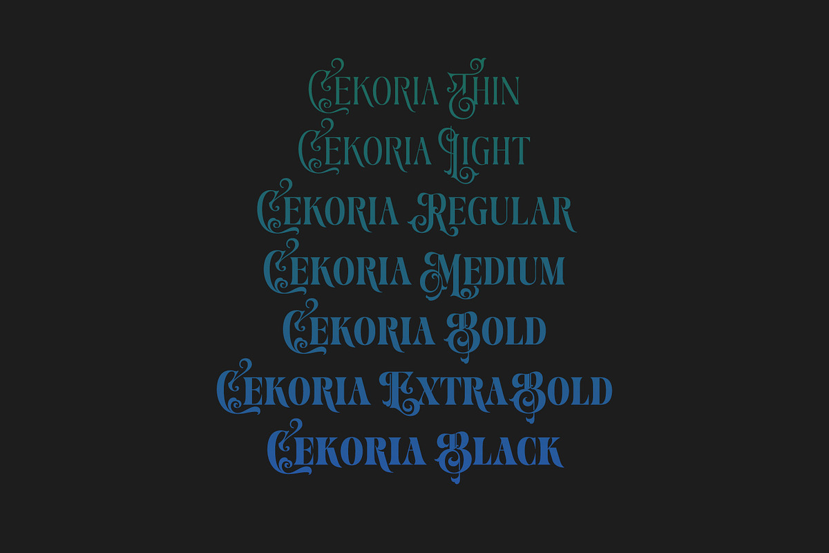 Cekoria - Decorative Display Family, a Serif Font by creativemedialab (Photo 5 of 10)