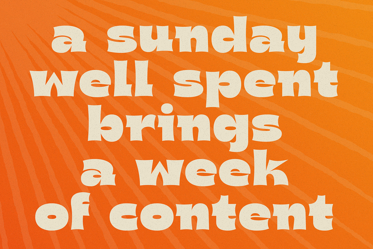 Sunday - Bold & Beautiful, a Serif Font by HipFonts (Photo 3 of 7)