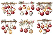 Christmas Decorations Clipart, an Illustration by Craft Nest (Thumbnail 11 of 11)