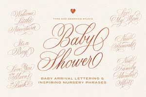 Baby Arrival Lettering