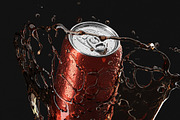 Red 550ml Can With Splash 3D Model, an Object 3D Model by rebrandy (Thumbnail 1 of 7)