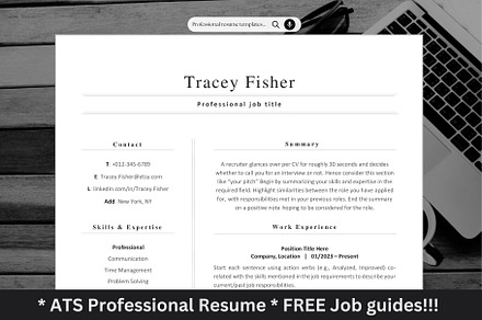 Resume Template Word, Pages, GDocs