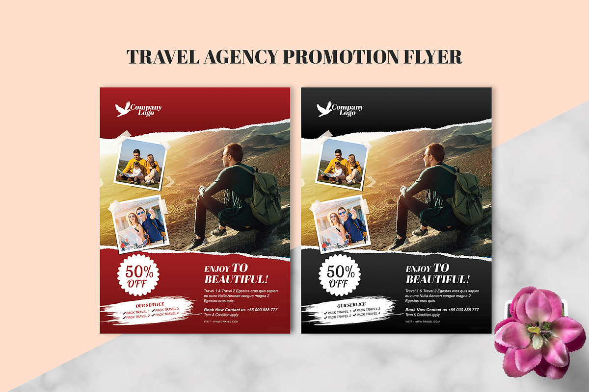 Travel Agency Promotion Flyer, a Flyer Template by Madhabi Studio (Photo 4 of 4)