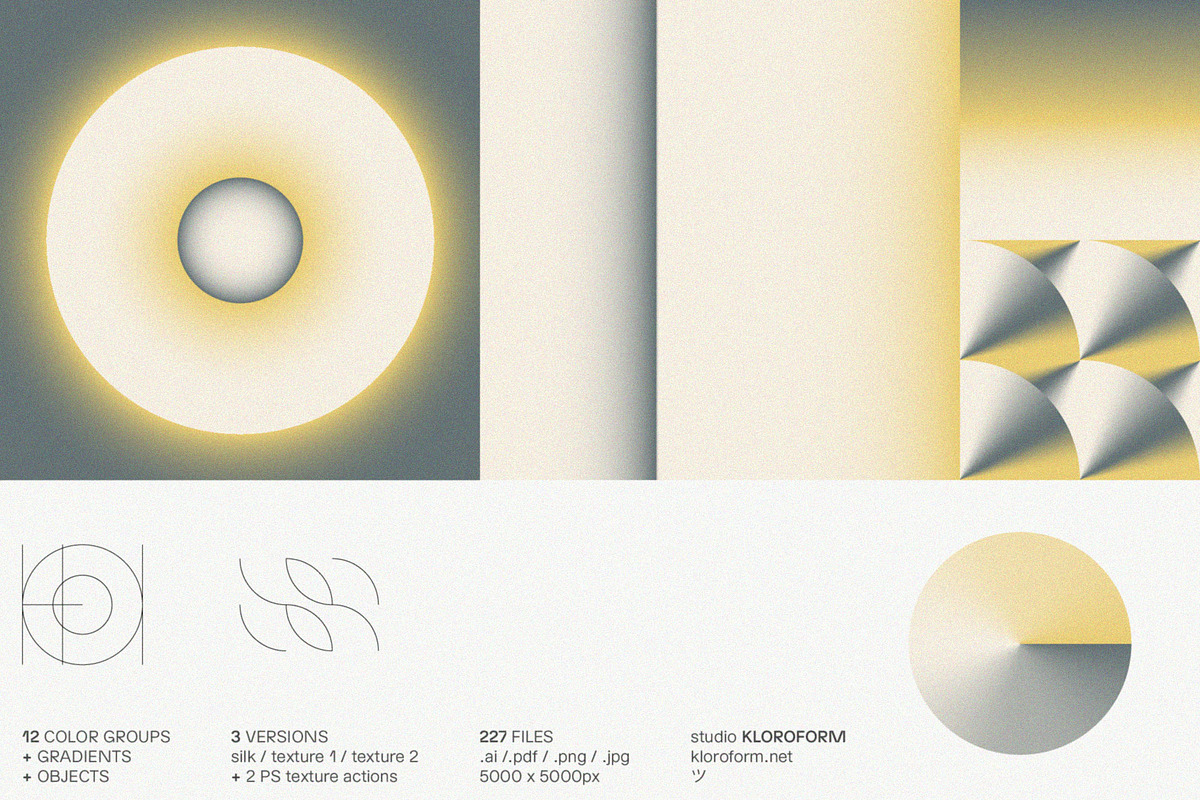 Gradients + Objects, a Background Graphic by kloroform (Photo 2 of 13)