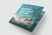 Square Trifold Brochure Mockups, a Print Template by Mockups by Carlos Viloria (Thumbnail 4 of 23)