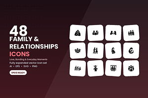 Family & Relationships Icons, a Solid Icon by Symbolic Language