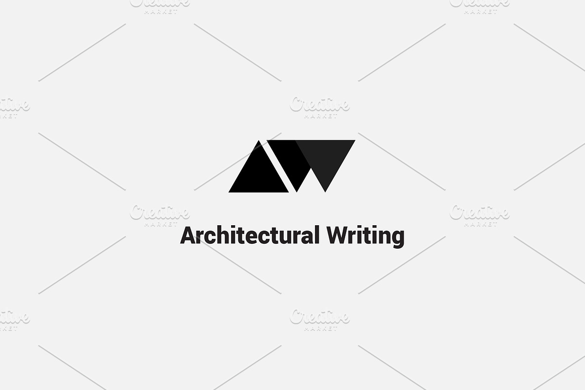 AW geometric monogram, a Branding & Logo Template by MuzaInspires (Photo 2 of 5)
