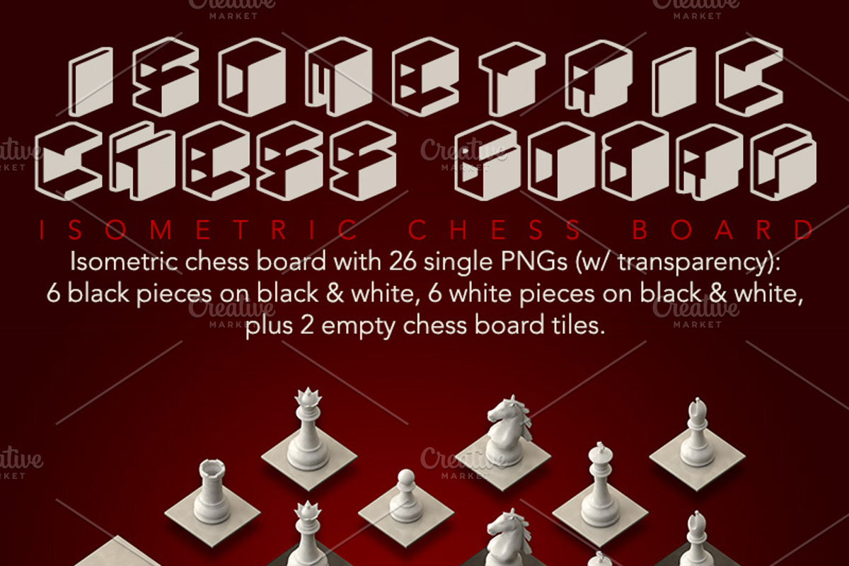 Modular 3D Chess Board (Isometric) preview 2