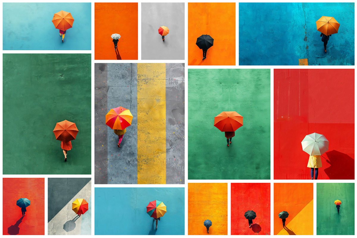 116 Umbrellas, a Background Photo by Handmadefont (Photo 8 of 14)