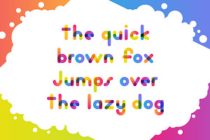 Overlapping Colorful Font