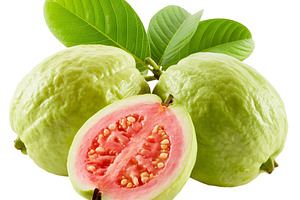 Pink guava fruit without background, a Food & Drink Photo by Volff