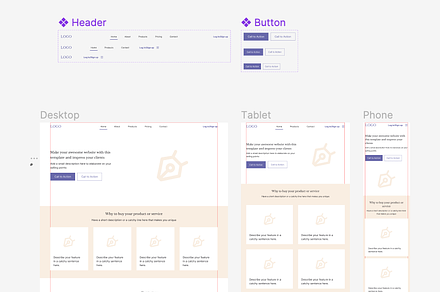 Responsive website template