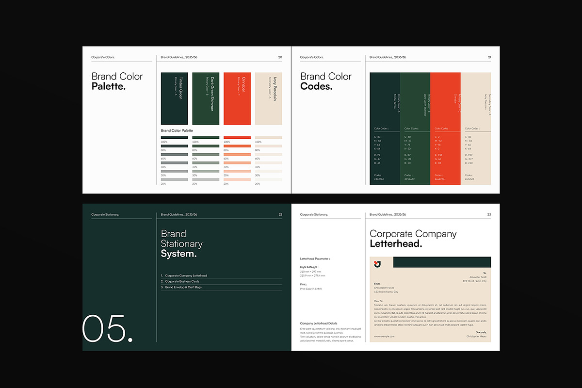 Brand Guidelines Template Landscape, a Brochure Template by DesignCrest (Photo 10 of 21)