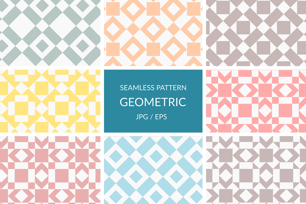 Seamless geometric patterns, a Pattern Graphic by Neopat (Photo 1 of 9)