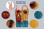 Best friends clipart, an Illustration by Illustrator Space (Thumbnail 3 of 8)