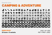 Camping & adventure icons (Solid), a Solid Icon by Totto House (Thumbnail 2 of 3)