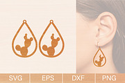 12 Cactus Wood Earrings SVG Bundle, an Object Graphic by jannatulpakhi (Thumbnail 7 of 8)