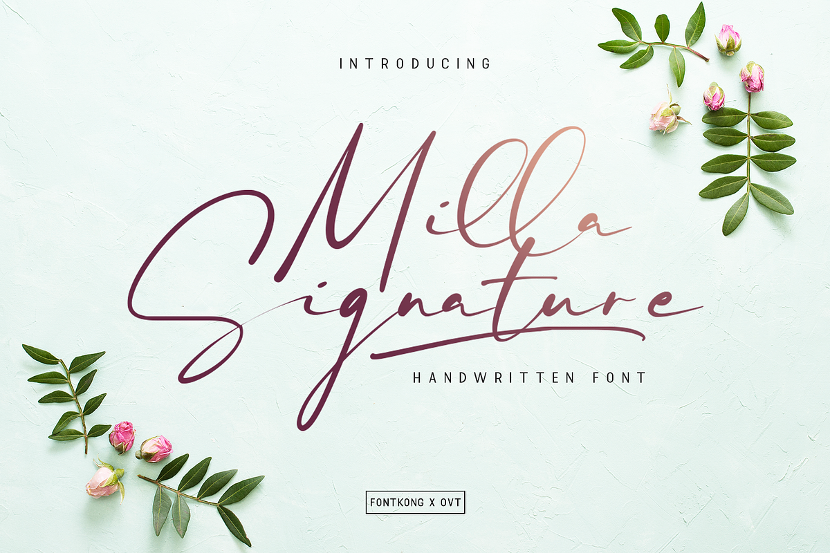 Milla Signature - A Handwritten Font, a Script Font by overlaytemplates (Photo 1 of 5)