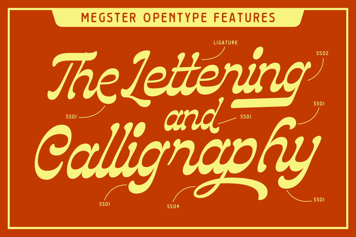 Megster Racing Font Duo, a Script Font by Letterhend Studio (Photo 7 of 10)
