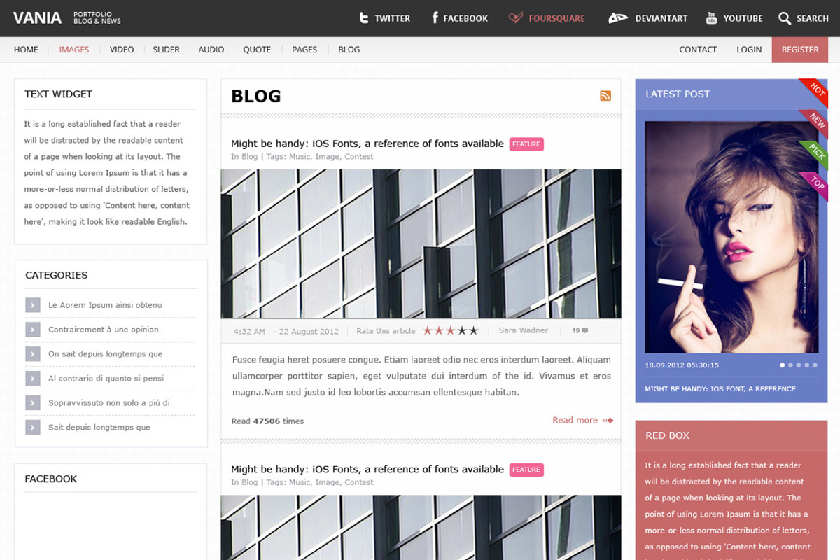 Vania - Responsive WordPress Theme, a WordPress Template by TemPlaza (Photo 3 of 5)