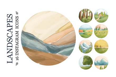 LANDSCAPES 16 Instagram icons