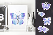 Watercolor butterflies clipart, an Illustration by OrangePeafowlArt (Thumbnail 7 of 9)