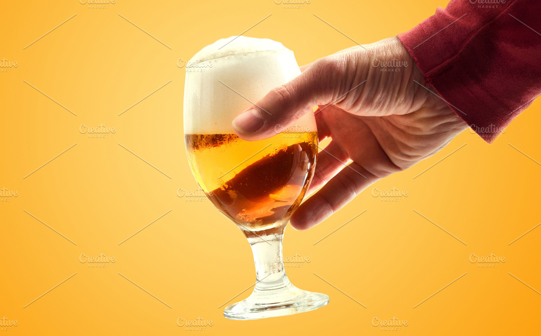 Foamy Beer Glass in Hand, a Food & Drink Photo by Davizro's Market