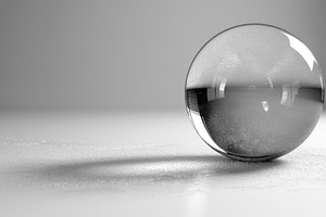 Glass Sphere with Silver Particles Minimal Abstract Luxury Backg, a Beauty & Fashion Photo by José Manuel Gelpi