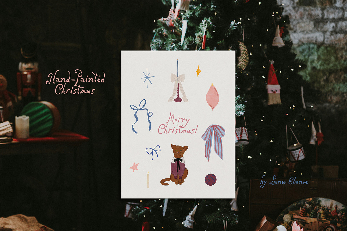 Watercolor Christmas Animals Whimsy, a Seasonal Illustration by Lana Elanor (Photo 7 of 16)