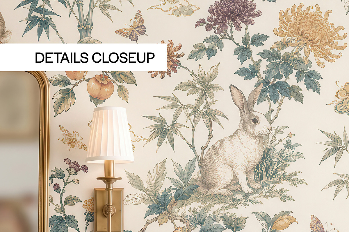 Vintage Bathroom Wallpaper Mockup, a Household Mockup by 1001 mockups (Photo 3 of 15)