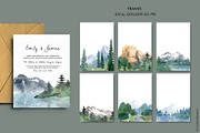 watercolor landscape creator clipart, a Decorative Illustration by LyubovZaytseva (Thumbnail 20 of 27)