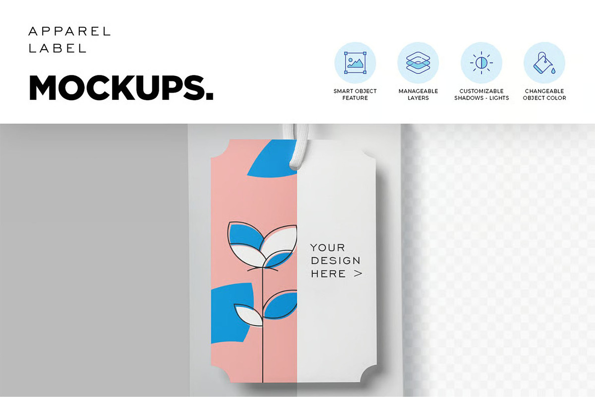 Clothing Apparel Label Mockups, an Advertising Mockup by megostudi0 (Photo 3 of 6)