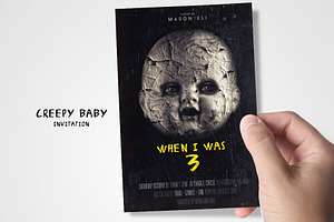 Creepy Baby Doll Invitation