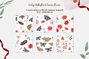 Vintage Butterflies & Cosmos Flowers, an Illustration by Catch the Dream Art (Thumbnail 8 of 12)
