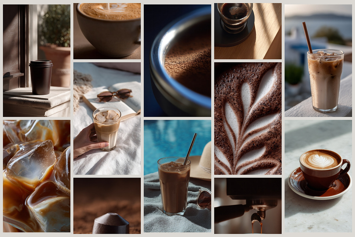 Coffee Aesthetic Background Set, a Food & Drink Photo by AI Petr Creative Agency (Photo 4 of 7)