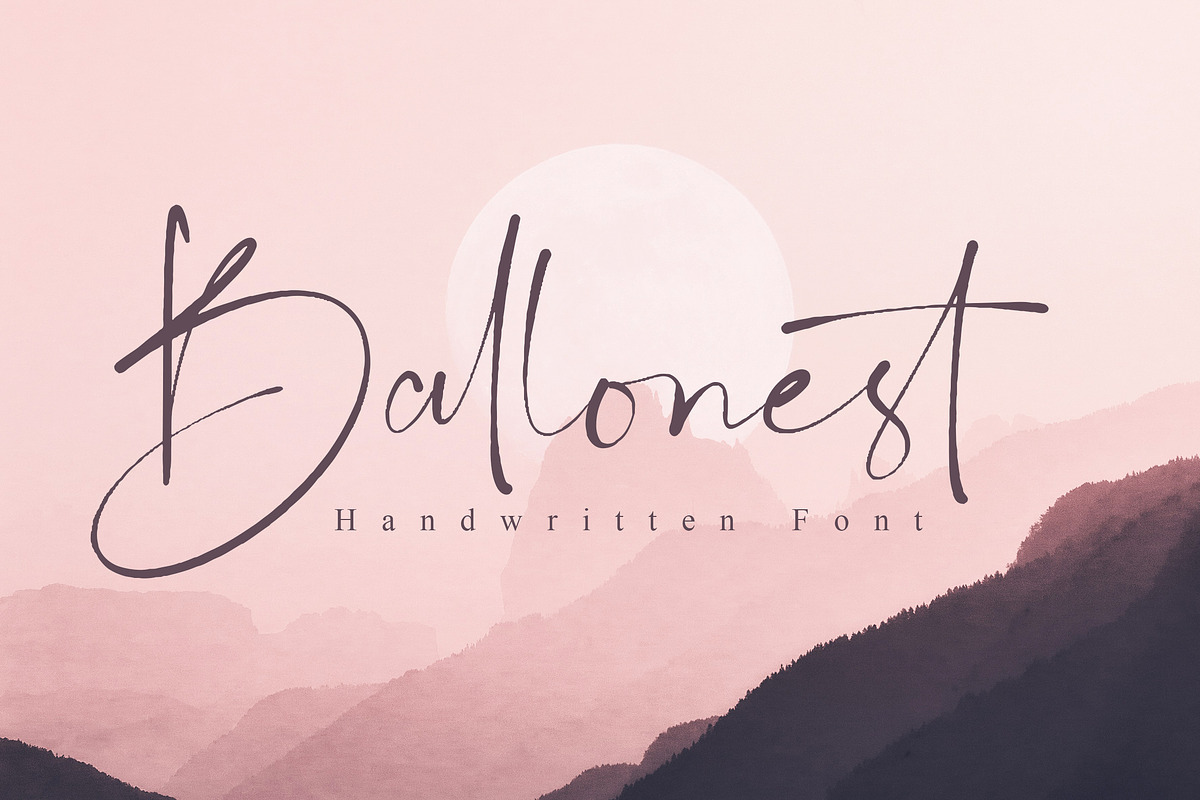 Ballonest | Handwritten Font, a Script Font by Madhaline Studio (Photo 15 of 15)